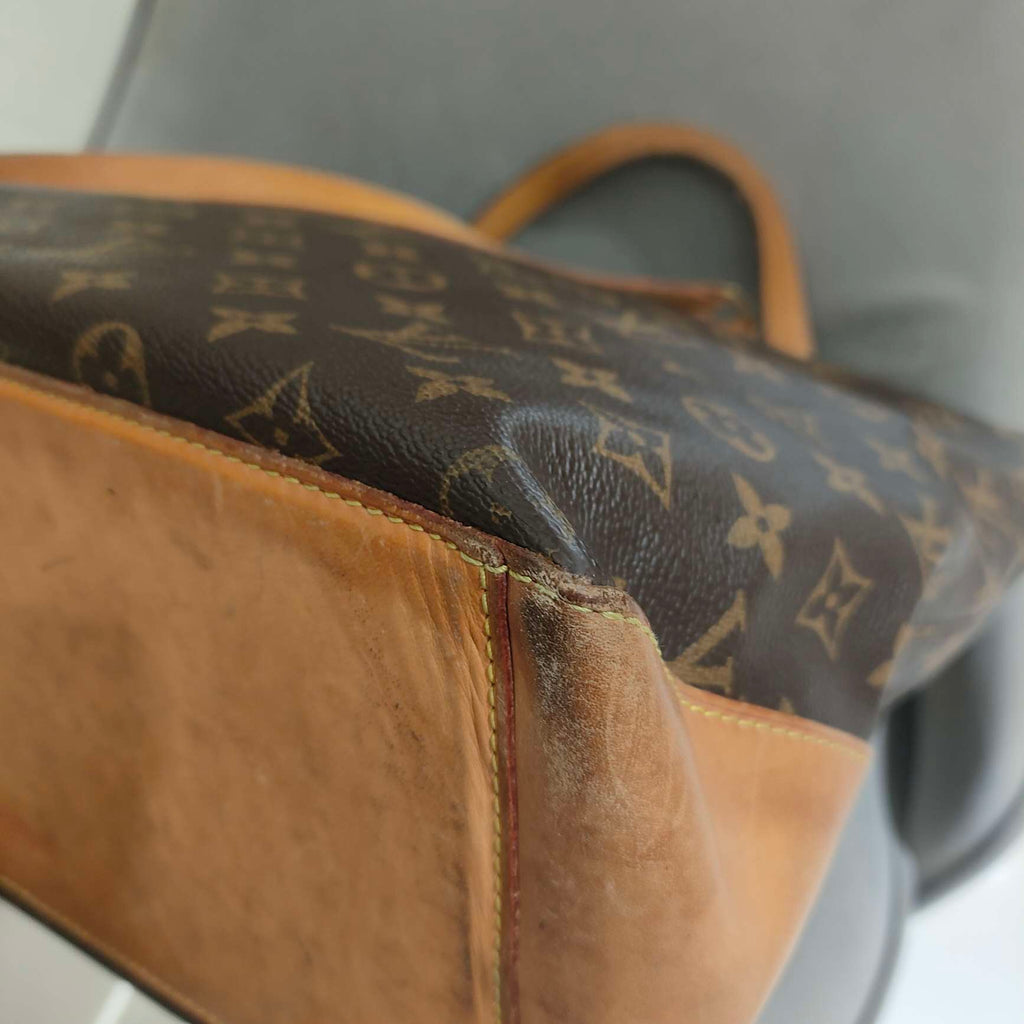 Louis Vuitton Damier Ebene Cabas Piano Tote Bag Brown Gold Hardware
