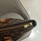 Louis Vuitton Damier Ebene Cabas Piano Tote Bag Brown Gold Hardware