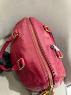 Louis Vuitton Monogram Empreinte Speedy 25 Boston Bag Red Gold Hardware
