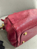 Louis Vuitton Monogram Empreinte Speedy 25 Boston Bag Red Gold Hardware