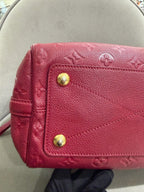 Louis Vuitton Monogram Empreinte Speedy 25 Boston Bag Red Gold Hardware