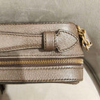 Gucci Ophidia Shoulder Bag GG Supreme Canvas Brown Leather Gold Hardware
