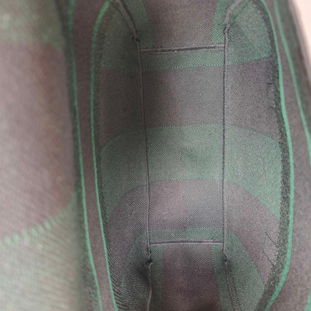 Dior Camp Messenger Bag Gingham Embroidery Green Black Silver Hardware