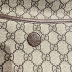 Gucci GG Supreme Belt Bag Beige/Ebony Brown Leather Gold Hardware