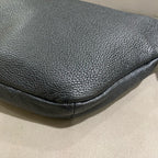 Gucci Print Belt Bag Black Pebbled Leather Gold Hardware
