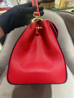 Louis Vuitton Vavin Top-Handle Bag Red Grained Leather Gold Hardware