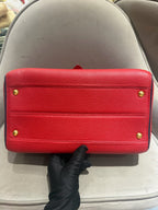 Louis Vuitton Vavin Top-Handle Bag Red Grained Leather Gold Hardware
