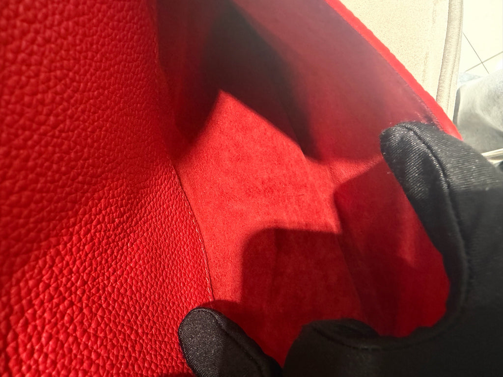 Louis Vuitton Vavin Top-Handle Bag Red Grained Leather Gold Hardware