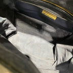 Miu Miu Denim and Leather Bucket Bag Blue/Navy Gold Hardware