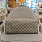Gucci Padlock Tote Bag GG Supreme Canvas White Leather Gold Hardware