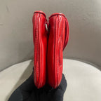 Miu Miu Matelassé Handbag Red Leather Silver Hardware