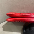 Miu Miu Matelassé Handbag Red Leather Silver Hardware