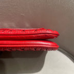 Miu Miu Matelassé Handbag Red Leather Silver Hardware