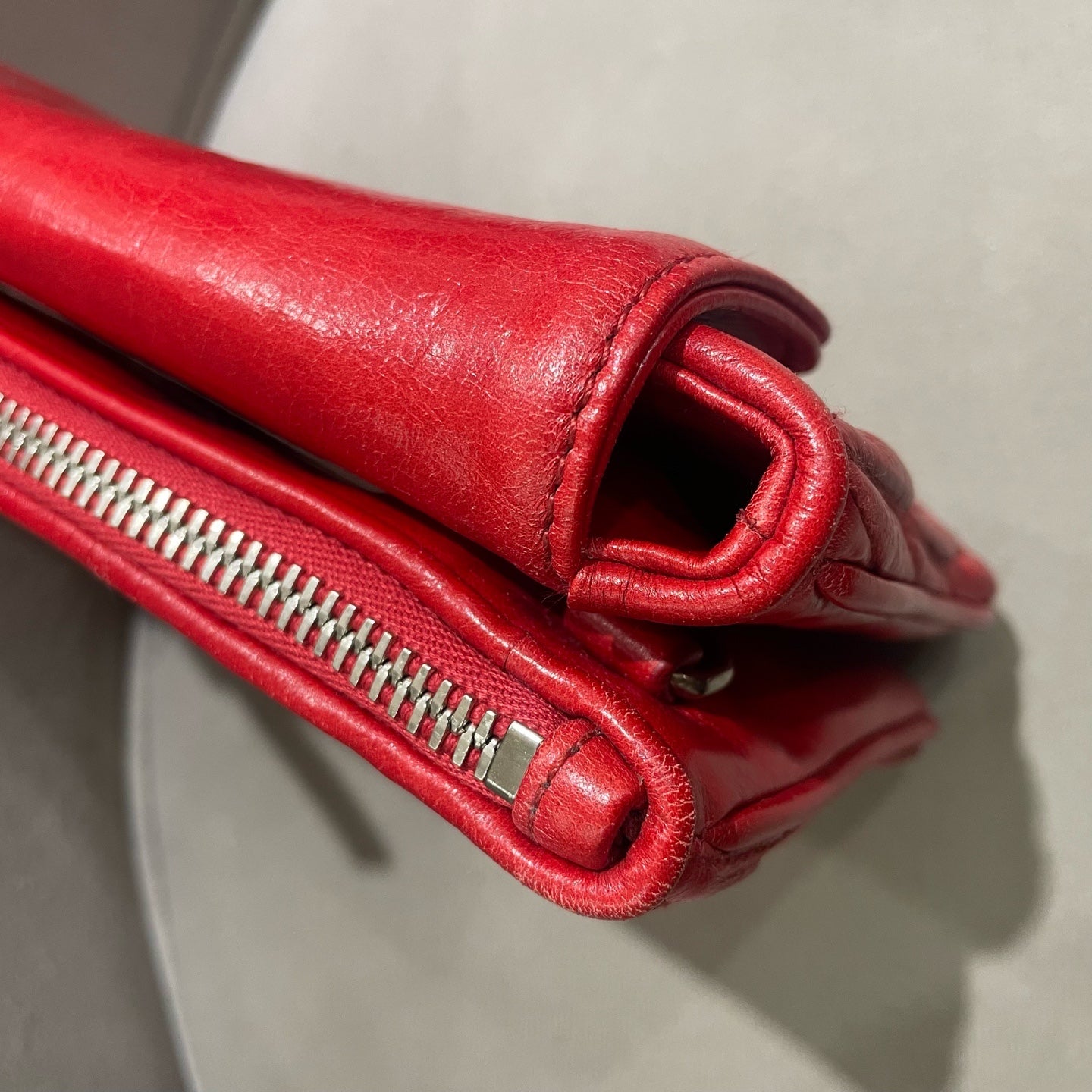 Miu Miu Matelassé Handbag Red Leather Silver Hardware