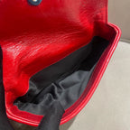 Miu Miu Matelassé Handbag Red Leather Silver Hardware