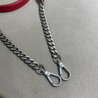 Miu Miu Matelassé Handbag Red Leather Silver Hardware