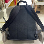 Fendi 7VZ042 Bugs Backpack Black Nylon Leather Gold Hardware