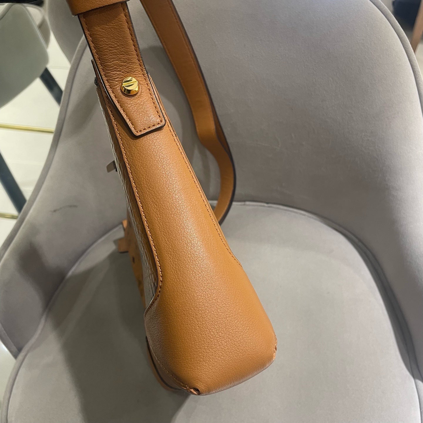 MCM MWSBSKM01 Shoulder Bag Cognac Visetos Canvas Gold Hardware