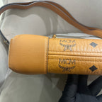 MCM MWSBSKM01 Shoulder Bag Cognac Visetos Canvas Gold Hardware