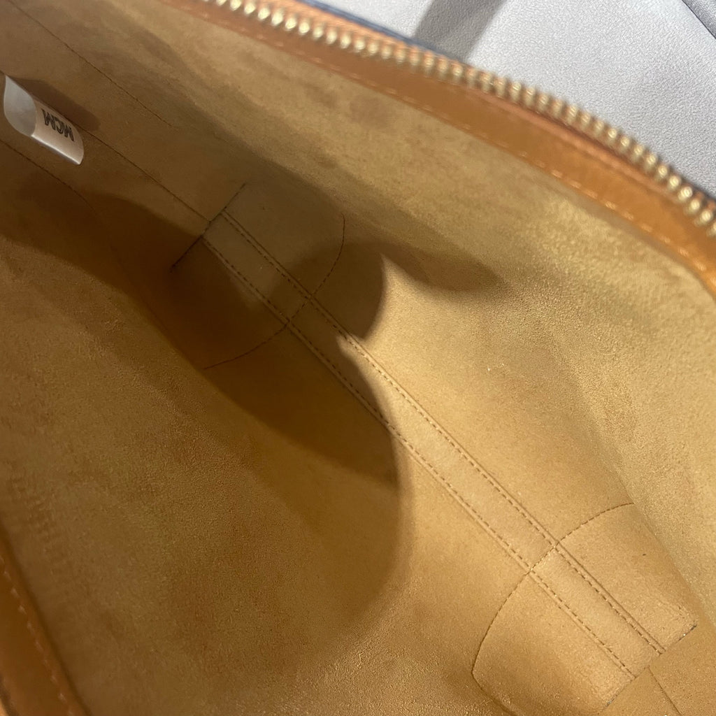 MCM MWSBSKM01 Shoulder Bag Cognac Visetos Canvas Gold Hardware