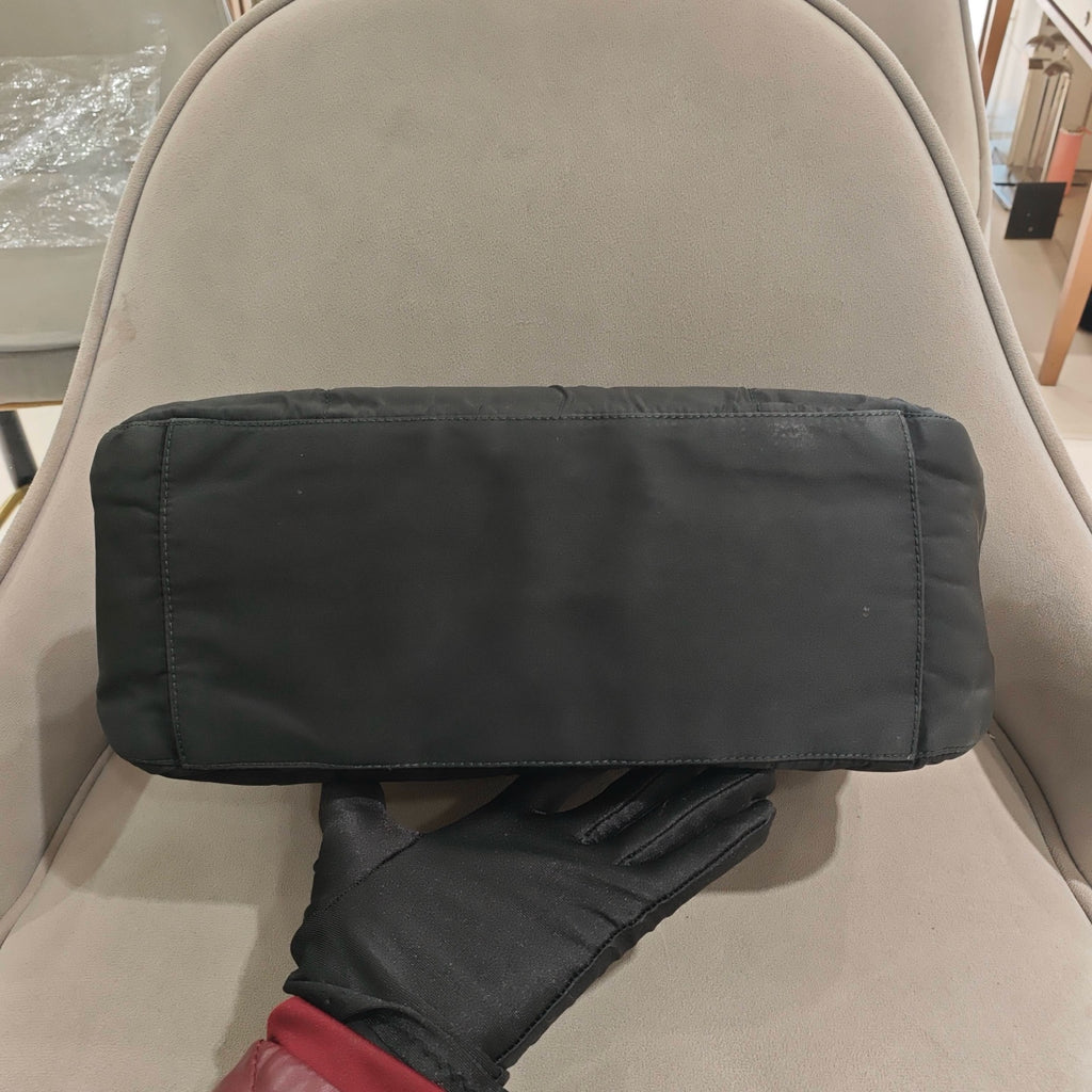 Prada Quilted Shoulder Bag Black Nylon Black Hardware
