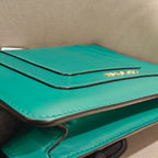 Bvlgari Serpenti Forever Shoulder Bag Deep Teal Leather Gold Hardware