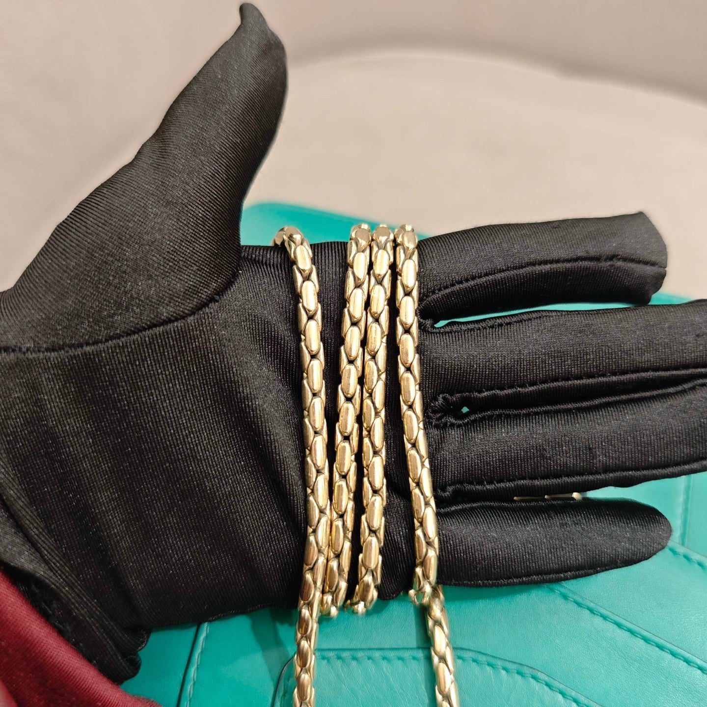Bvlgari Serpenti Forever Shoulder Bag Deep Teal Leather Gold Hardware