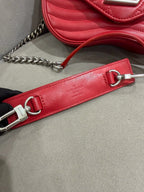 Louis Vuitton New Wave Shoulder Bag Red Quilted Leather Silver Hardware
