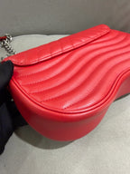 Louis Vuitton New Wave Shoulder Bag Red Quilted Leather Silver Hardware