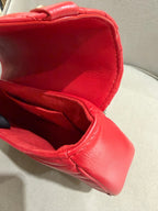 Louis Vuitton New Wave Shoulder Bag Red Quilted Leather Silver Hardware