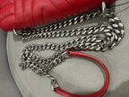 Louis Vuitton New Wave Shoulder Bag Red Quilted Leather Silver Hardware