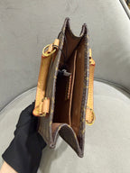 Louis Vuitton Petit Sac Plat Handbag Monogram Canvas Gold Hardware