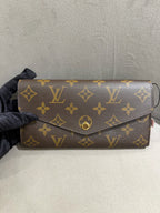 Louis Vuitton Sarah Wallet Monogram Canvas Gold Hardware
