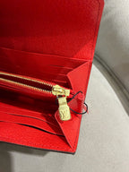 Louis Vuitton Sarah Wallet Monogram Canvas Gold Hardware