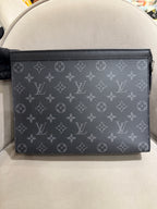 Louis Vuitton Toiletry Pouch Monogram Eclipse Canvas Silver Hardware