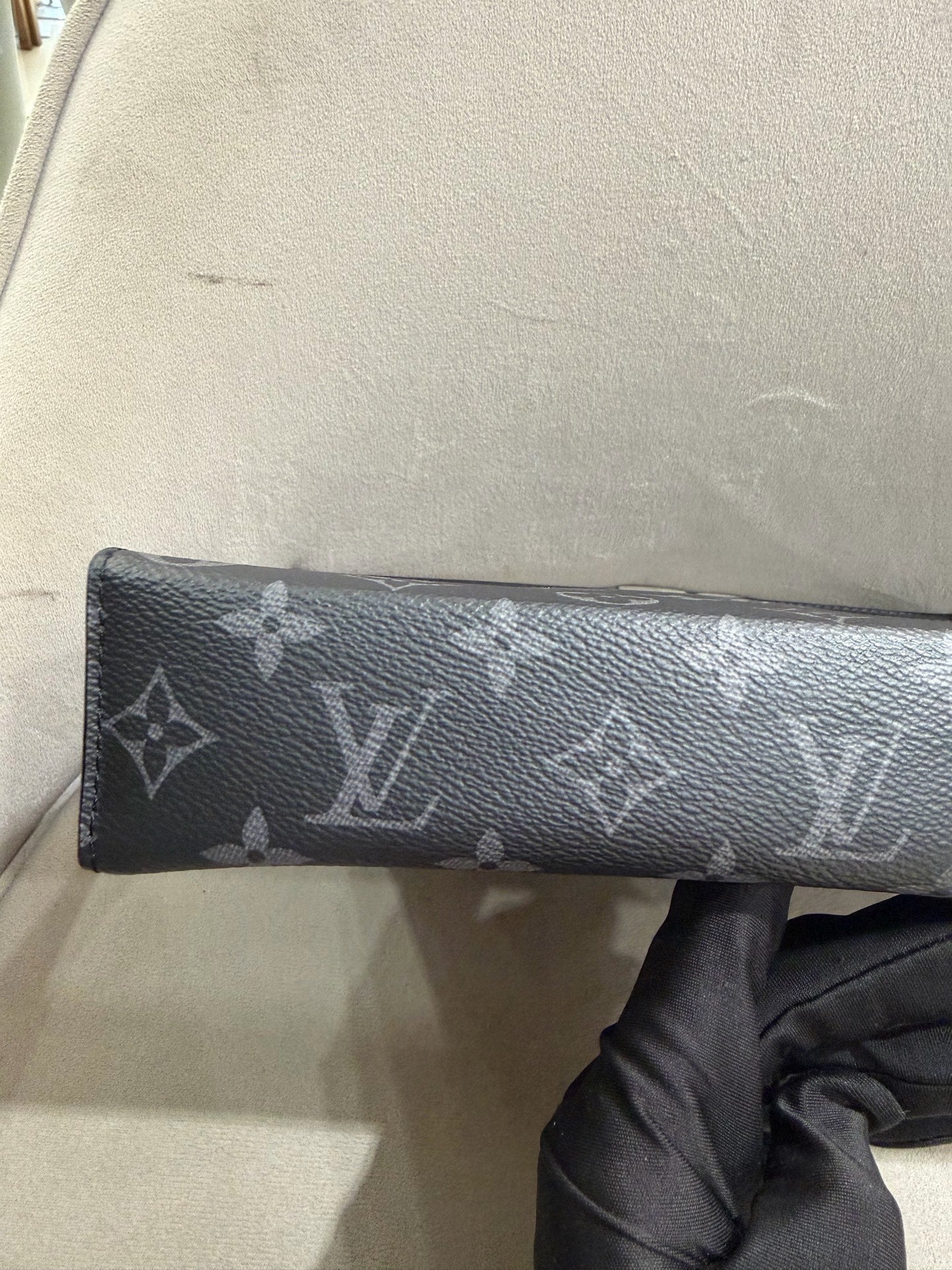 Louis Vuitton Toiletry Pouch Monogram Eclipse Canvas Silver Hardware