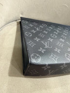 Louis Vuitton Toiletry Pouch Monogram Eclipse Canvas Silver Hardware