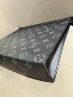 Louis Vuitton Toiletry Pouch Monogram Eclipse Canvas Silver Hardware