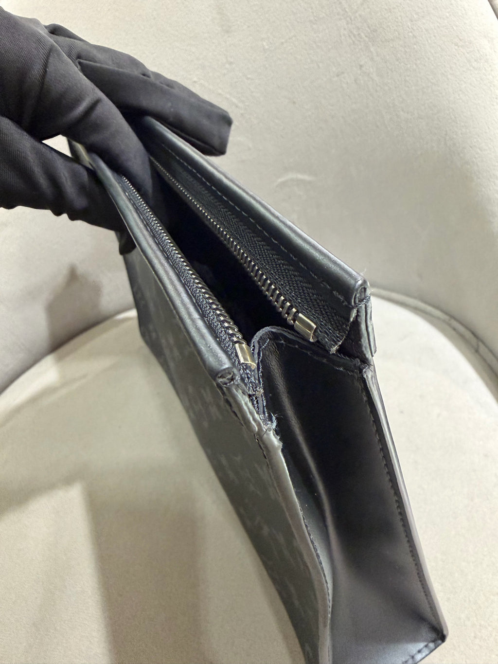 Louis Vuitton Toiletry Pouch Monogram Eclipse Canvas Silver Hardware