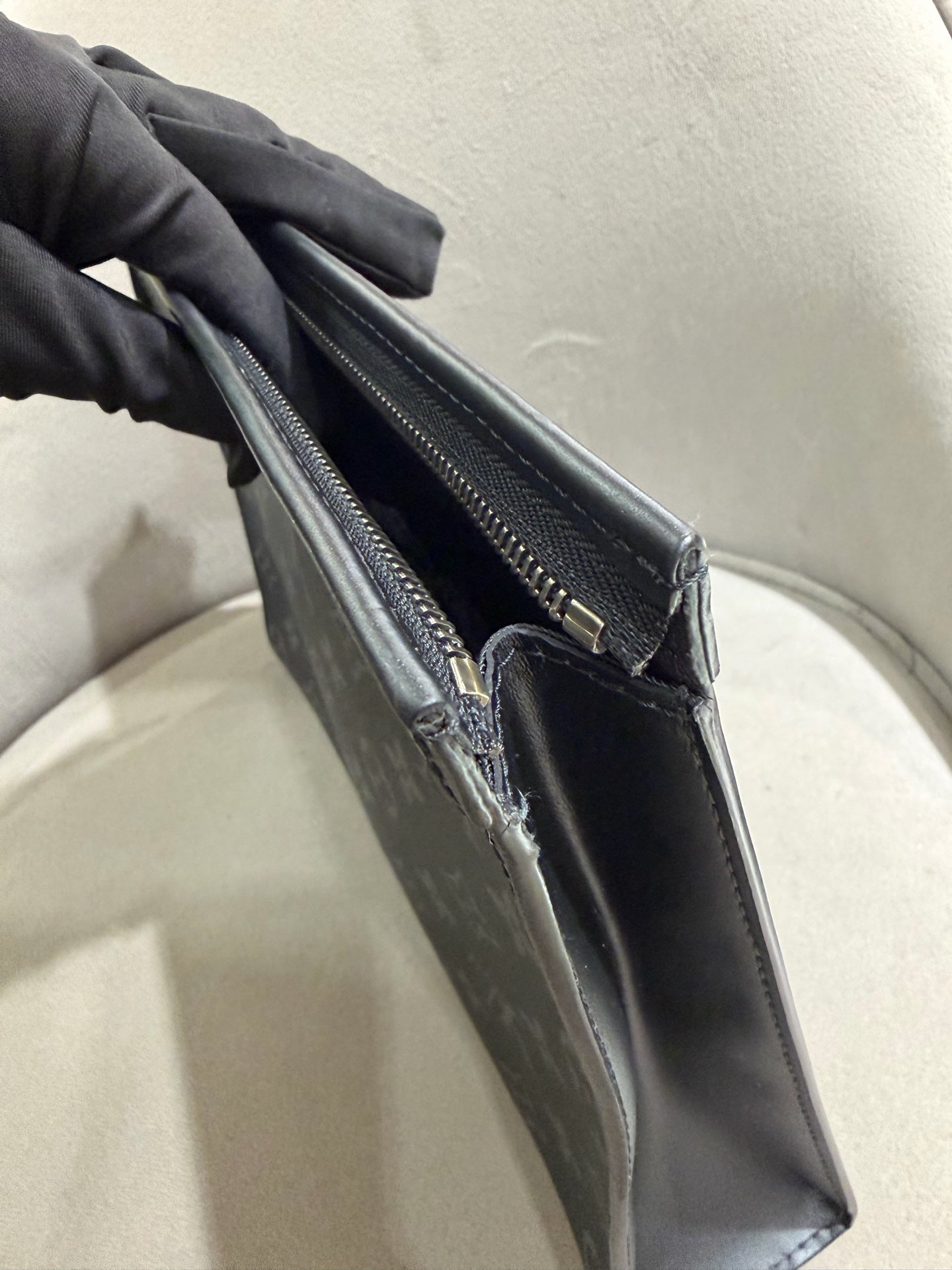 Louis Vuitton Toiletry Pouch Monogram Eclipse Canvas Silver Hardware