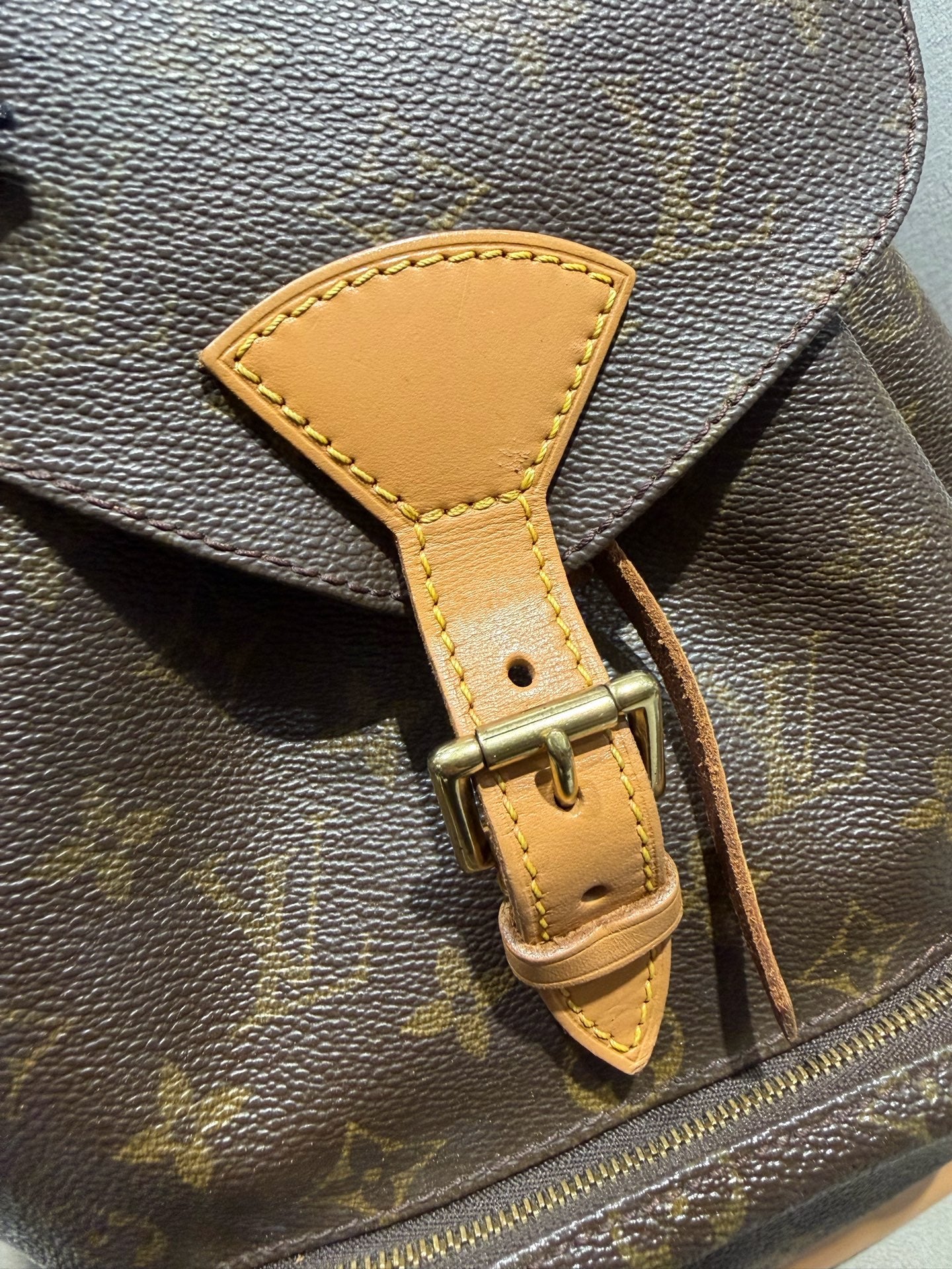 Louis Vuitton Montsouris Backpack Monogram Canvas Gold Hardware