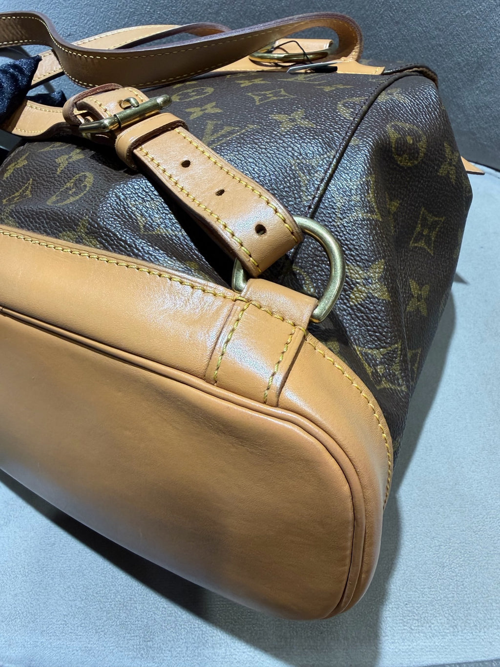 Louis Vuitton Montsouris Backpack Monogram Canvas Gold Hardware