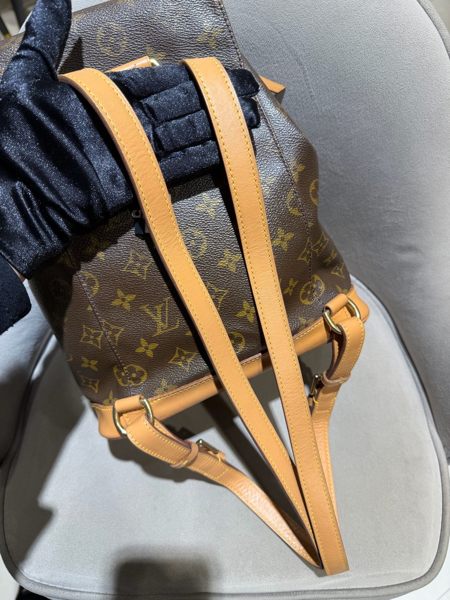 Louis Vuitton Montsouris Backpack Monogram Canvas Gold Hardware