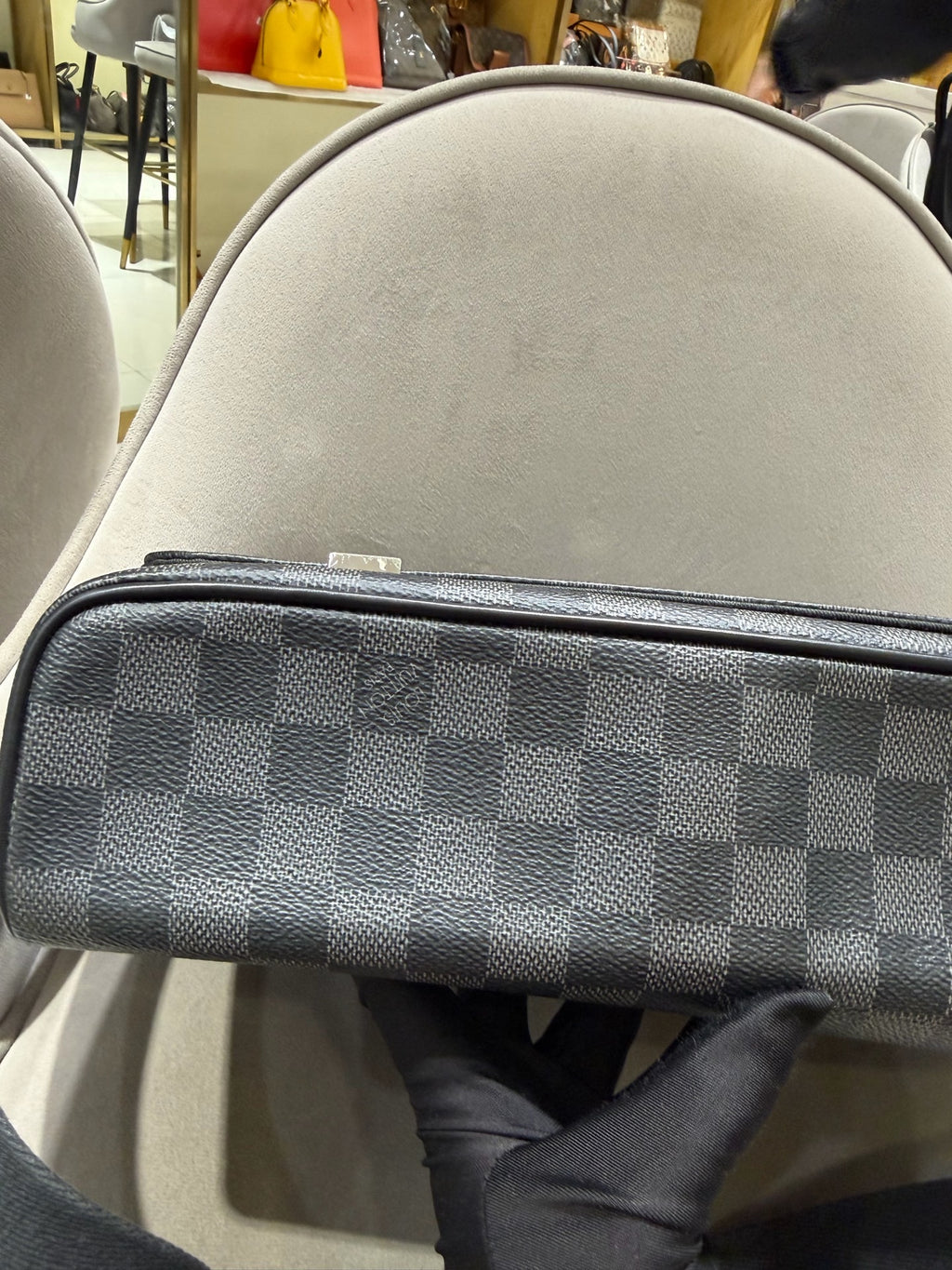Louis Vuitton District Messenger Bag Damier Graphite Silver Hardware