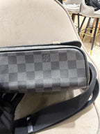 Louis Vuitton District Messenger Bag Damier Graphite Silver Hardware
