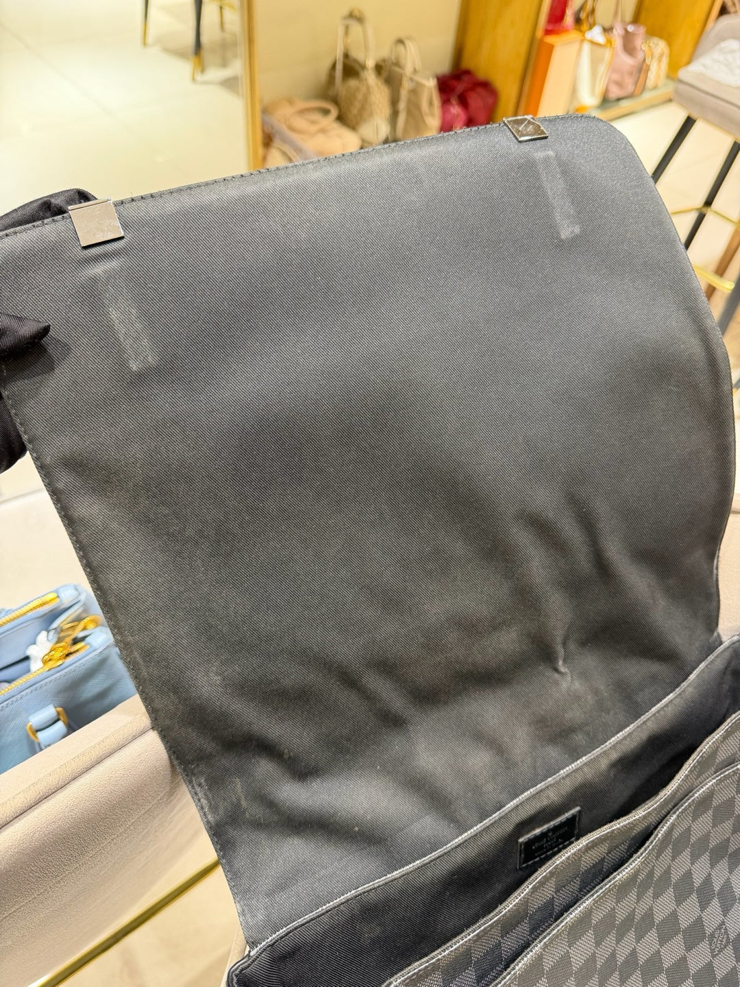 Louis Vuitton District Messenger Bag Damier Graphite Silver Hardware