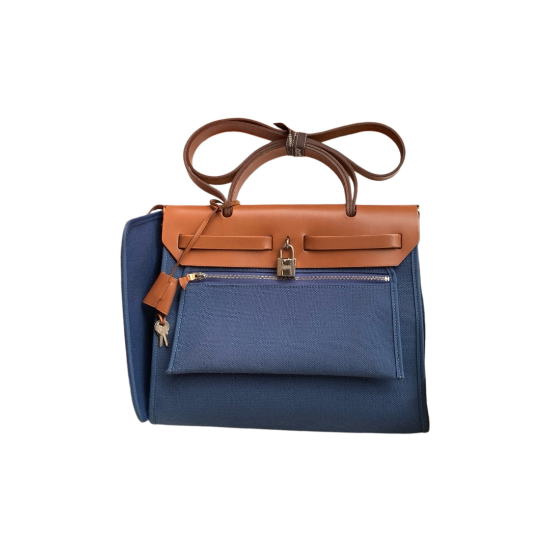 HERMÈS Herbag 31 | Canvas & Leather | Silver Hardware