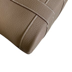 Hermès Garden Party Tote Handbag in Etoupe Togo Leather with Silver Hardware