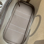 Hermès Garden Party Tote Handbag in Etoupe Togo Leather with Silver Hardware