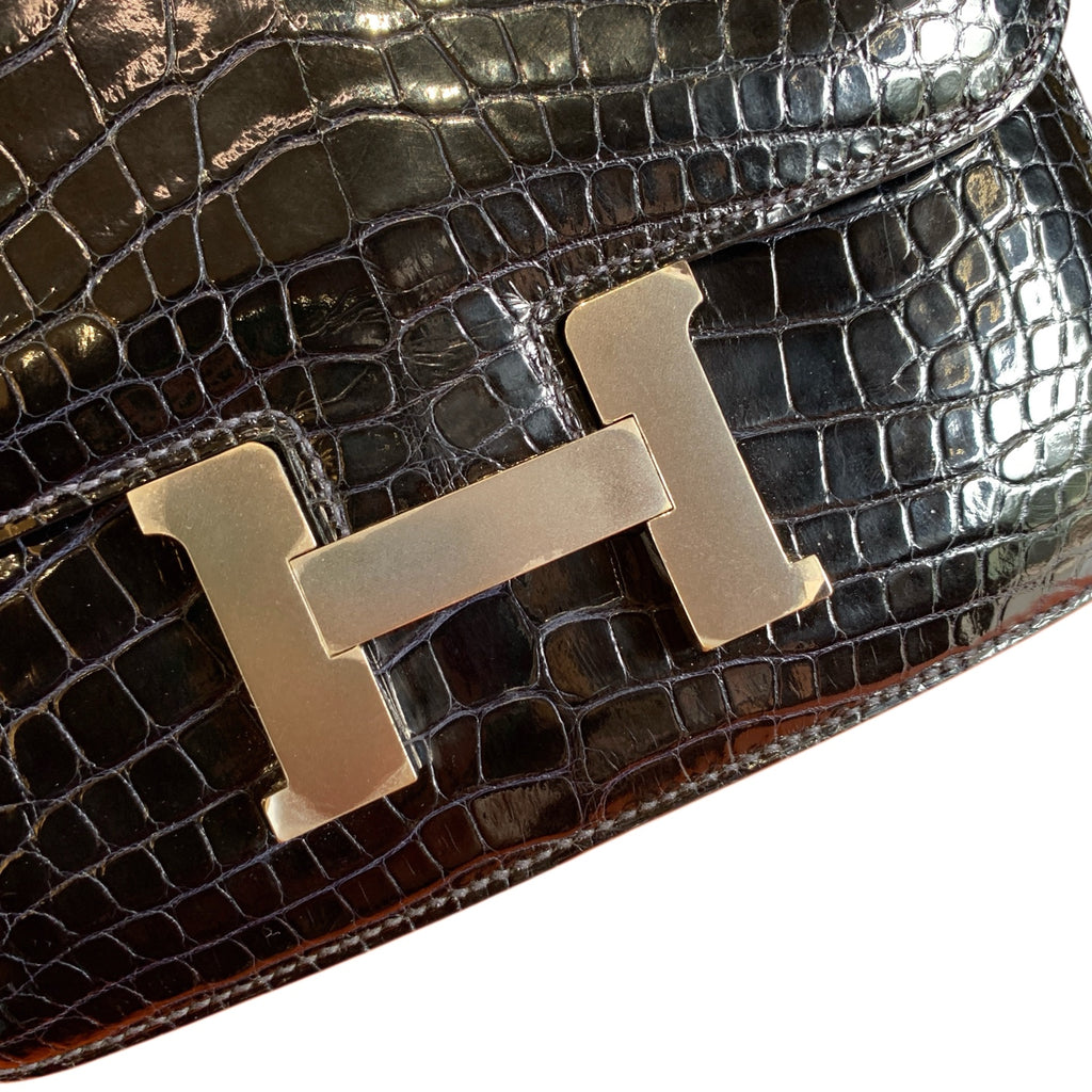 HERMÈS Constance 19 | Crocodile Leather | Deep Sea Blue